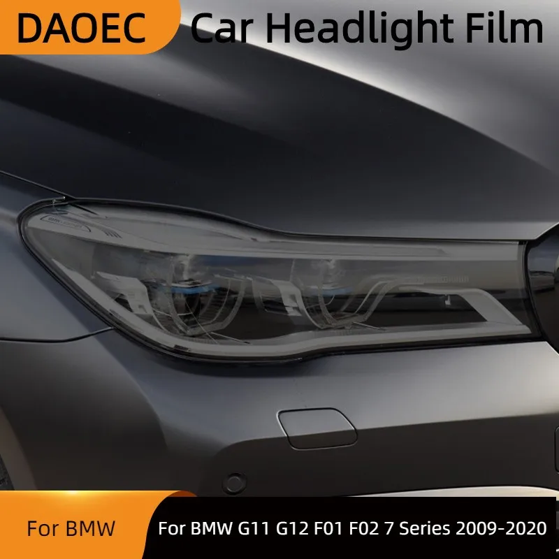 

For BMW G11 G12 F01 F02 7 Series 2009-2020 Car Headlight Tint Smoke Black Protective Film Transparent TPU Sticker Accessories