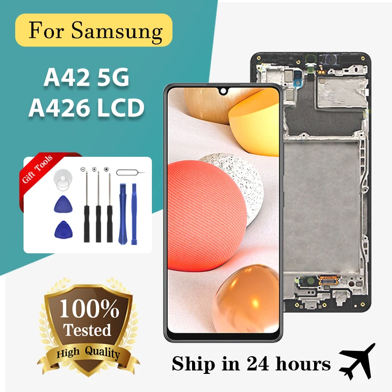 

Brand New 6.6 Inch A426 Display For Samsung Galaxy A42 5G LCD Touch Digitizer A426B A426U A426N Assembly Replacement With Frame