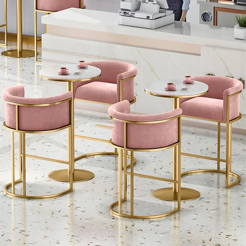 

Customization Fabric Nordic Bar Chairs Leisure Modern Golden Bar Stool Restaurant Cadeiras De Bar Living Room Furniture GPF22YH