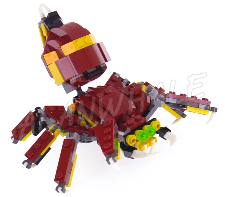 223 шт. Creator 3 в 1 мифические существа огненный дракон гигантский паук тролль 11044