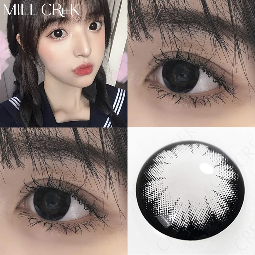 

MILL CREEK Color Contact Lenses For Eyes High Quality Glasses Lenses Yearly Cosmetic Purple Lens Big Beauty Pupil 1 Pair/2pcs