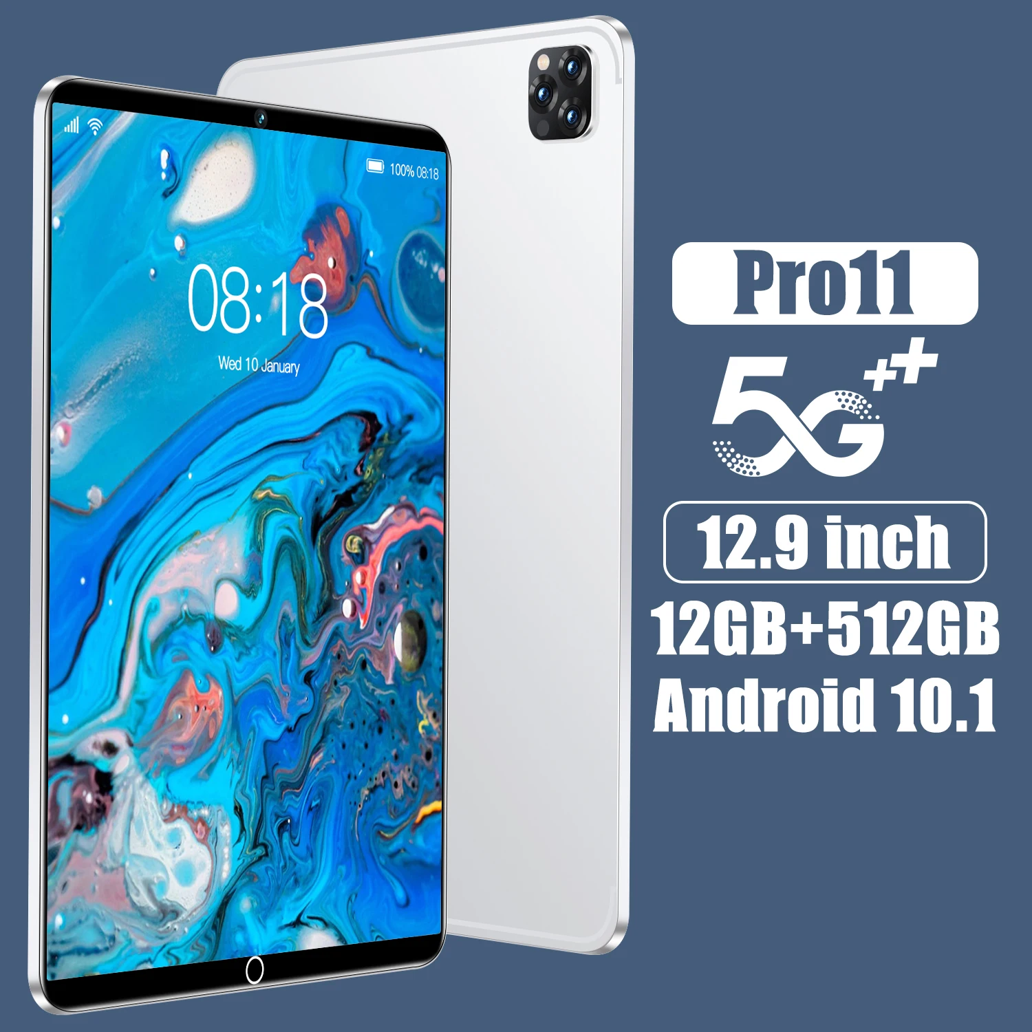 Official authentic 2022 new Android 10.1-inch 5G tablet 12GB+512GB8 core pluggable dual card full screen high-definition wifi