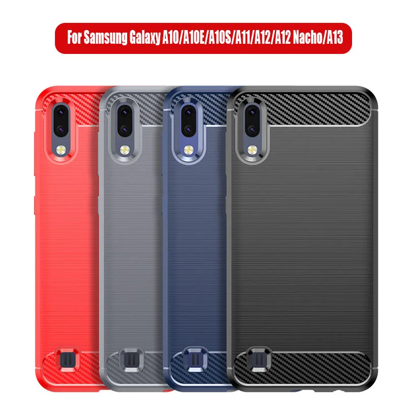 

Чехол для Samsung Galaxy A10 A10E A10S, чехол для телефона Samsung Galaxy A11 A12 A12 Nacho A13, мягкий силиконовый чехол из ТПУ, черный, синий