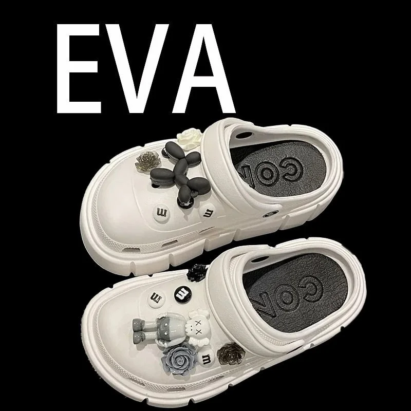 Slippers Women Clogs for Children Plus Fashion Cloud Slippers Cute Non-Slip Design EVA Beach Waterproof Sandals Women 2023 LX008