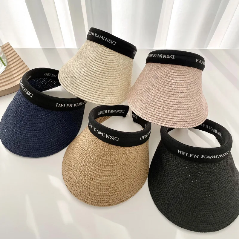 

Panama Fashion Straw Hat Empty Top 2022 For Women Summer Hat Sun Protection Outdoor Sports Fishing Vacation Beach Chapeau