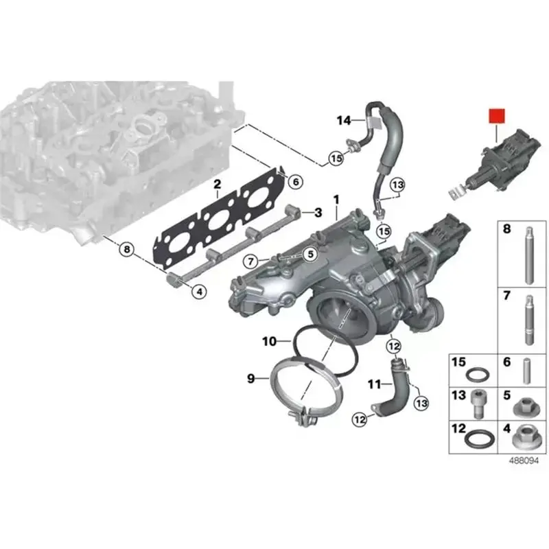 Фото AB96-11657638783 11657647115 Привод вестгейта для BMW F10 F11 F18 520I 523I 528I 530I 535I 550I 520Li 11658485117 №2