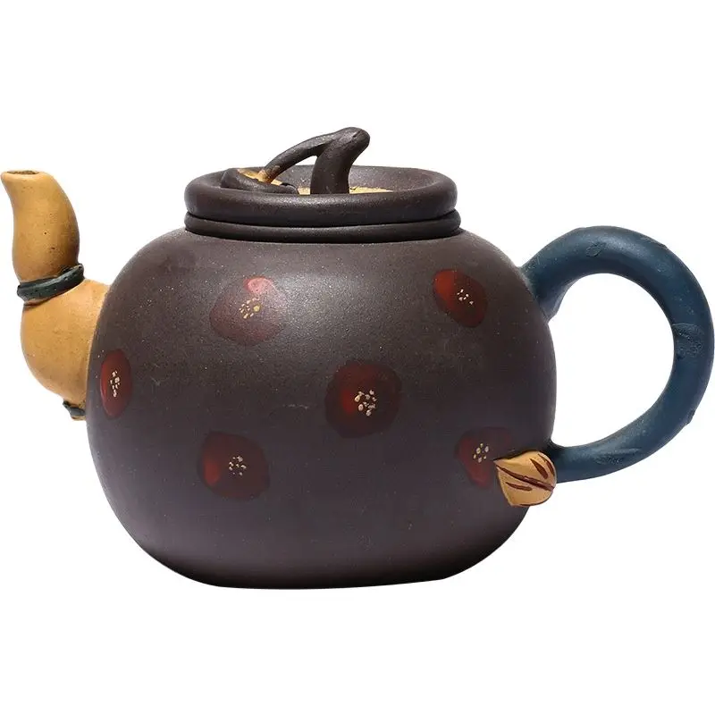 

380ml Chinese Yixing Purple Clay Teapots Ball Shaped Infuser Tea Pot Beauty Kettle Raw Ore Handmade Zisha Tea Set
