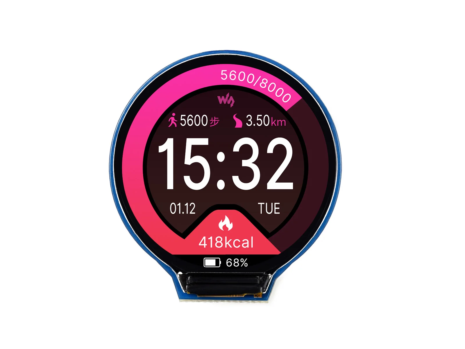 Модуль круглого ЖК-дисплея Waveshare 1,28 дюйма, 65 тыс. цветов RGB, 240x240, интерфейс SPI, поддержка Raspberry PiJetson NanoArduino (art.: 3920d0f4c2dd4) - 3920d0f4c2dd4