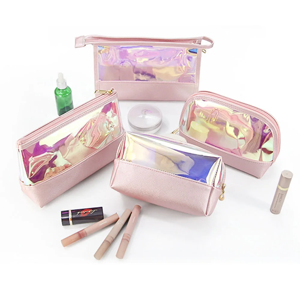 Marfino Make Up Bag  Small Transparent Travel Cosmetic Case Organizer Professional Makeup Artist For Women