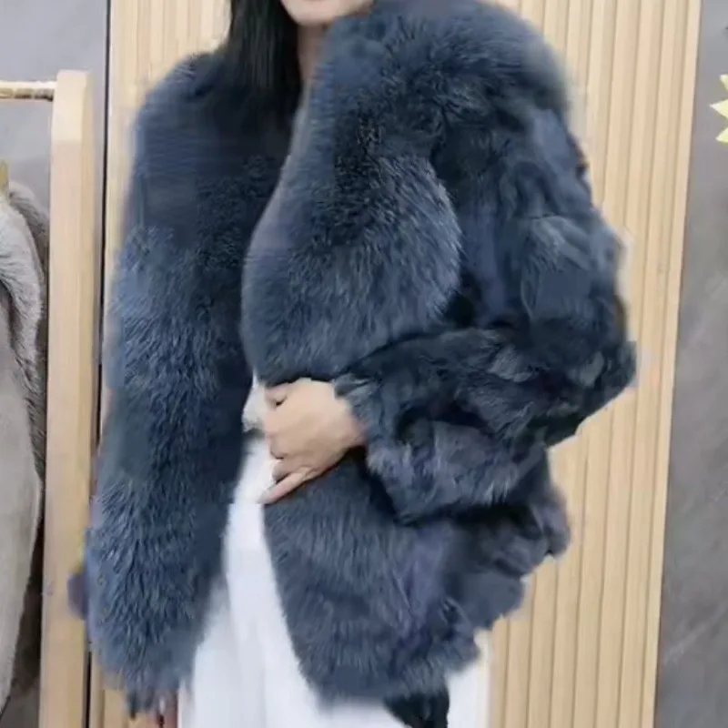 Новинка 2023 стильное модное пальто богини из лисьего меха ароматное короткое