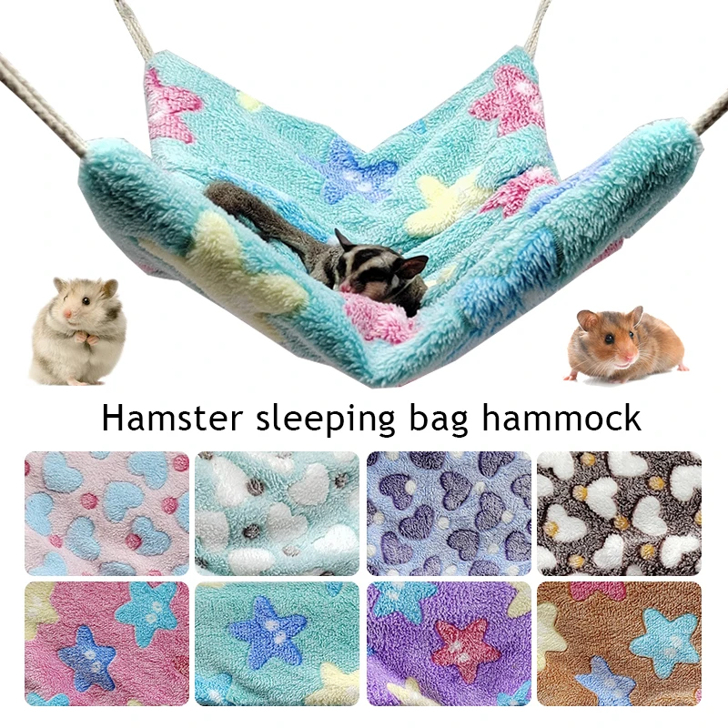 

Winter Warm Cotton Hamster Hammock Birdhouse Small Pet Nest Hut Tent Bed Flannel Hamster Nest Sleeping Beds Plush Pet Supplies