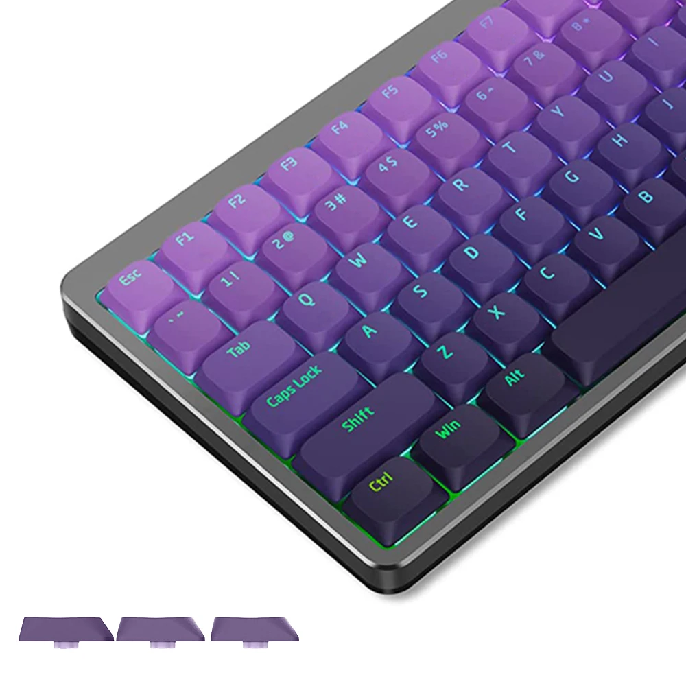 

Low Profile 137 Key Gradient Purple PBT Keycap RGB Backlit Keycaps for Gateron Cherry MX Switches Mechanical Gaming Keyboard