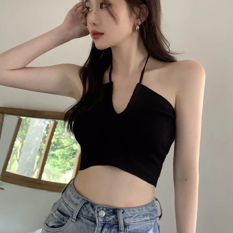 Камзол женский однотонный сексуальный Y2k универсальный Холтер Hotsweet яркие