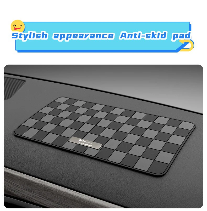 

Противоскользящий коврик для салона автомобиля, противоскользящий коврик для центральной консоли, красивый противоскользящий коврик для автомобильных аксессуаров FIAT 500