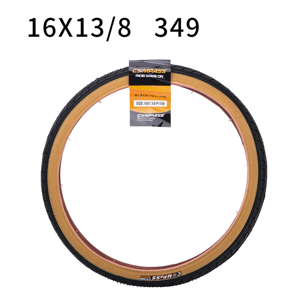 

Folding Bicycle Tire 349 406 20 Inch 451 Tire Black/Yellow Retro Tire Rubber Tire Yellow Edge Bicicleta Ciclismo