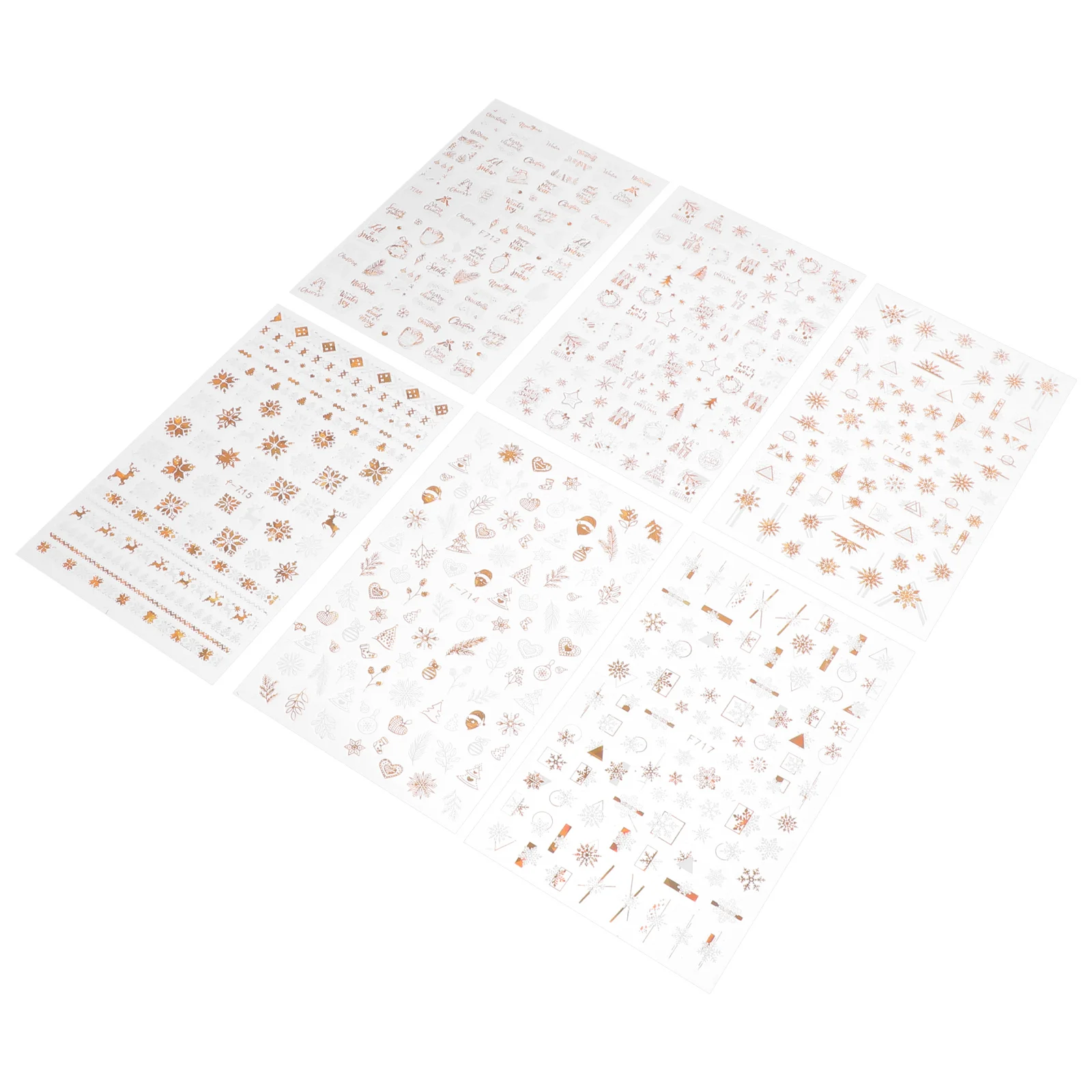 

6 sheets Snowflake Nail Stickers Fingernail Tools Nail Stickers
