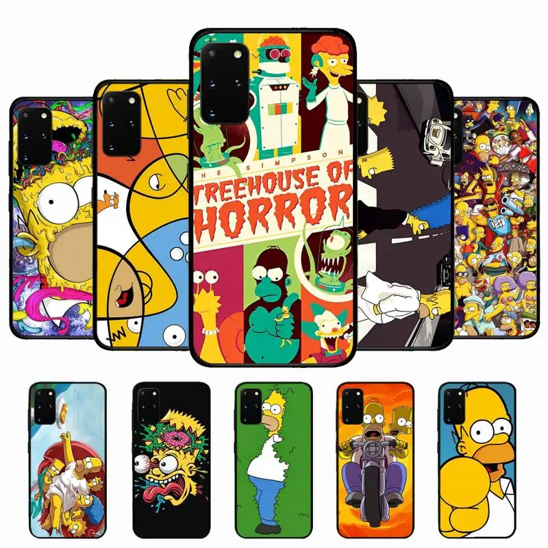 

Disney The Simpsons Phone Case for Samsung S21 S10 Lite S20 Ultra S9 S8 Plus S7 S6 edge S5 cover