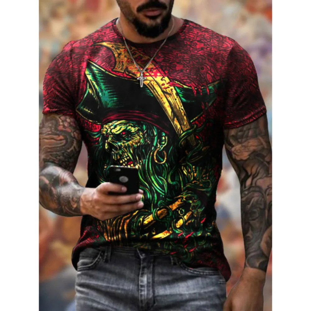 Мужская футболка в европейском и американском стиле Повседневная модная