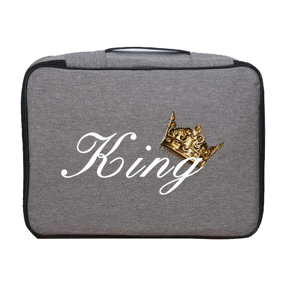 Documents Bags Organizer Case Men Women Travel Credentials Credit Card Storage Bag King Gueen Print Waterproof Luggage Handbags