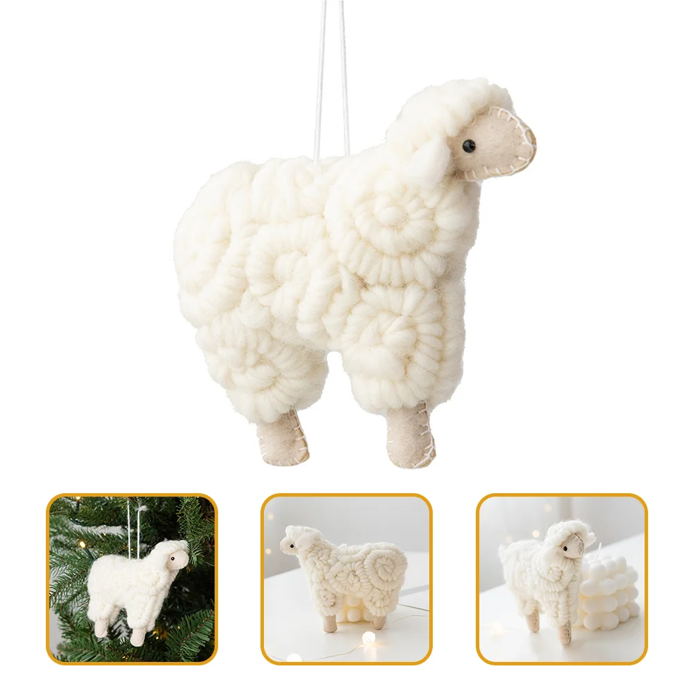 

Christmas Tree Hanging Sheeppendant Decoration Ornaments Decor Ornament Desk Cute Holiday Felt Lambxmas Elve Baublesplush