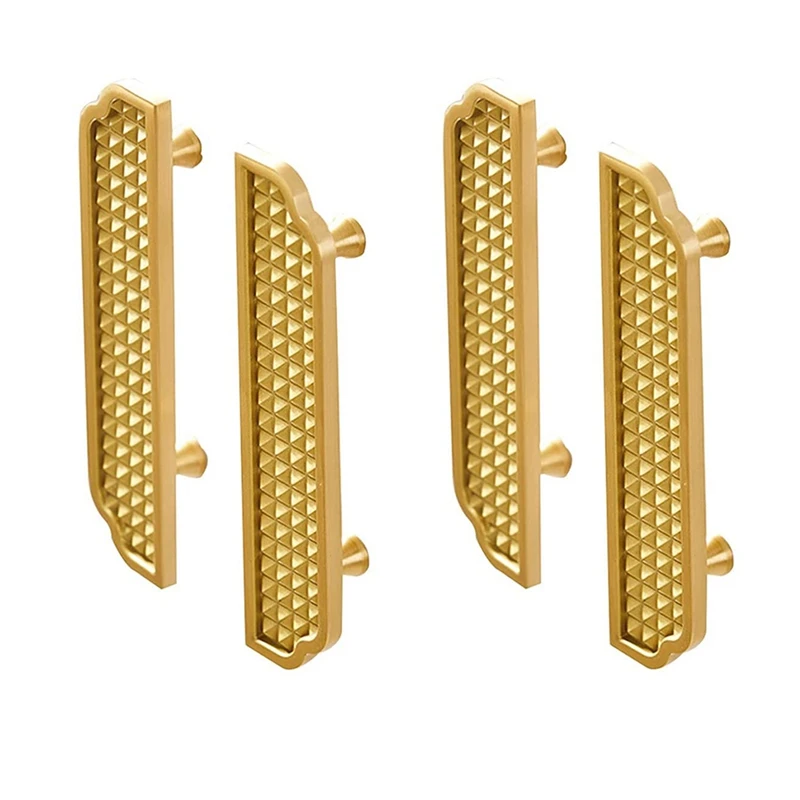 

4PCS Fish Pattern Handles Brass Gold Drawers Cabinets Door Pull Handles for Kitchen Bedroom Dressing Table(with Screws)