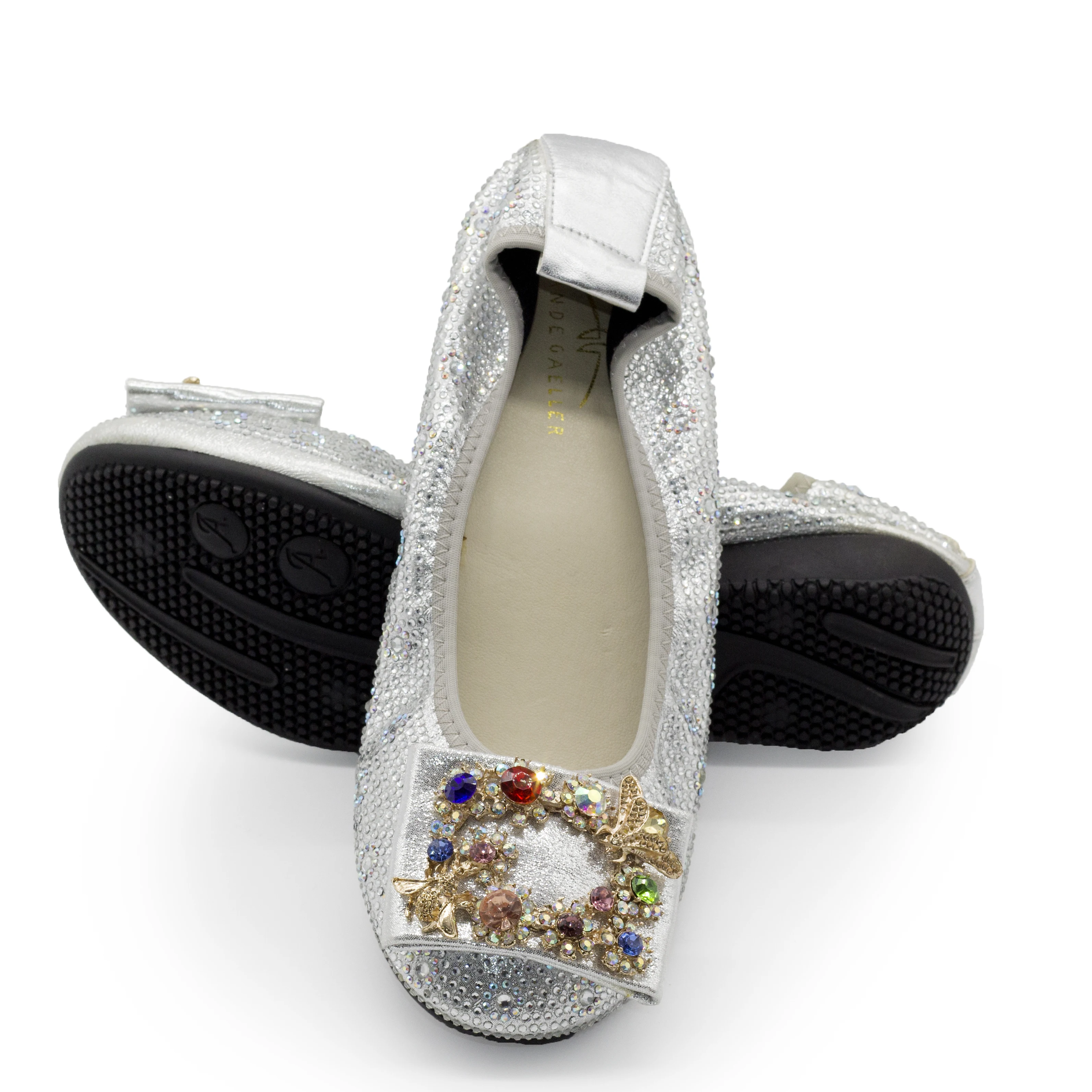 168-21 New Luxury Italian Style Women Flats Flexible Casual Loafers Slip on Flat Shoes for Girls Dress Flats Luxury Ballet Flats