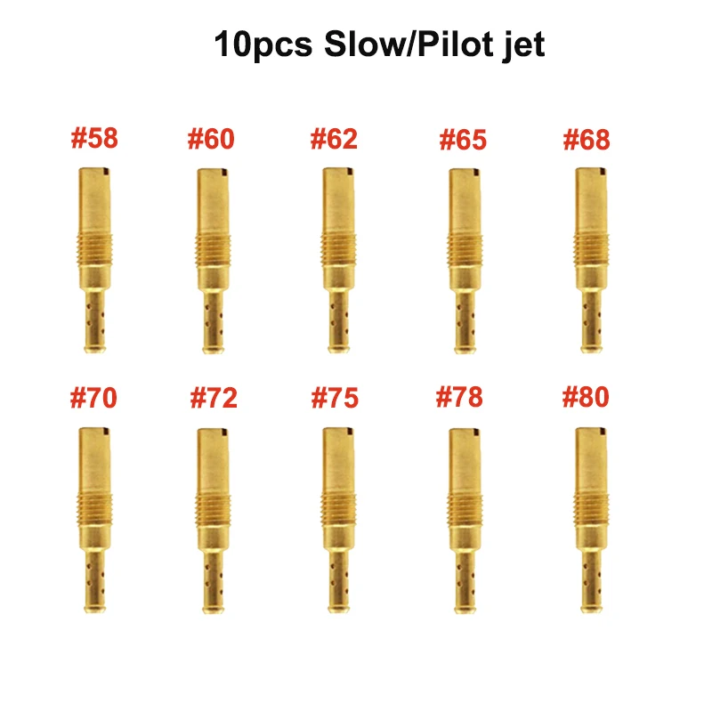 Форсунка холостого хода (Slow Pilot Jet) для карбюраторов Keihin OKO PE CVK FCR CB GY6 KOSO PWK PWM, размеры 30 31 32 33 34 38 42-80 (art.: 3920db8fac682) - 3920db8fac682