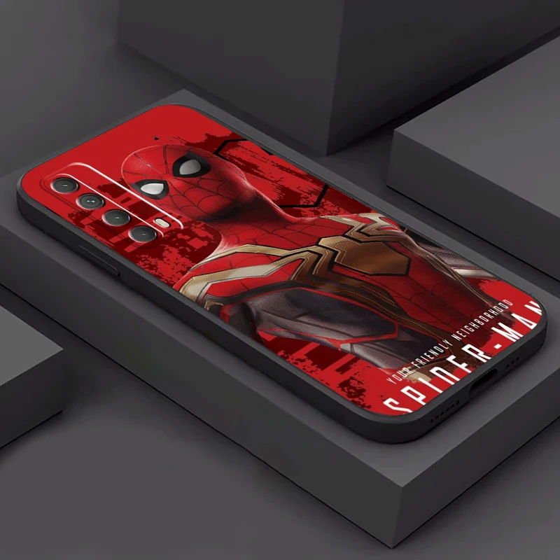 

Spider-Man: No Way Home Phone Case For Huawei P30 P40 Lite P20 Pro P Smart 2021 2020 2019 Z Silicone Cover Liquid Silicon Black