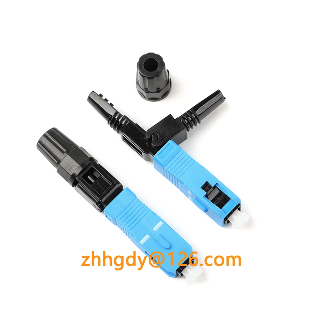 100PCS Embedded SC UPC Fiber Optic Fast Connector FTTH Tool Cold Connection Optical Adapter SM MM Fiber Optic Cold Splice Tool