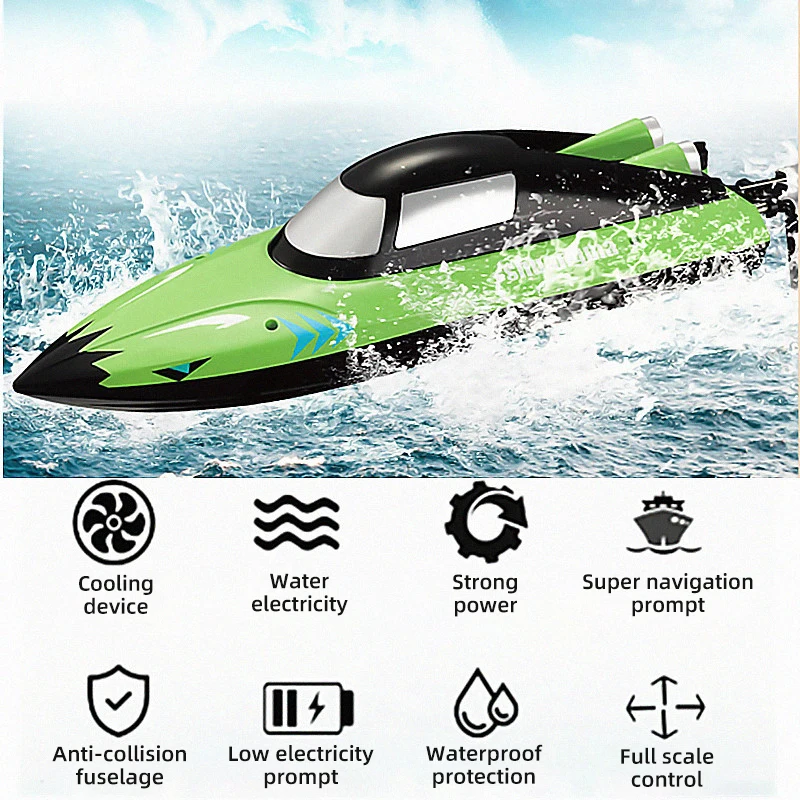 2.4G RC Boat 2.4G Remote Control High-Speed boat Speedboat Wireless Charging Remote Control Water Model Children's Toy Boat enlarge
