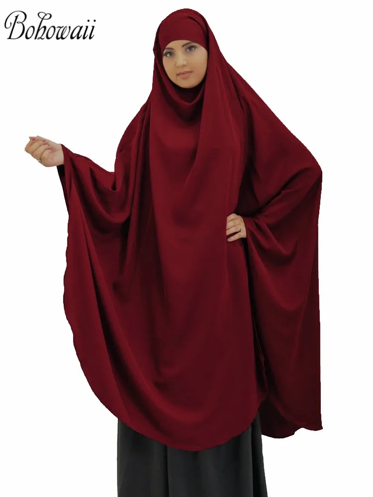 Abaya Prayer Garment Long Khimar Muslim Traditional Festival Jersey Hijab Clothes Light Soft Comfortable Tenue Musulmane Femme