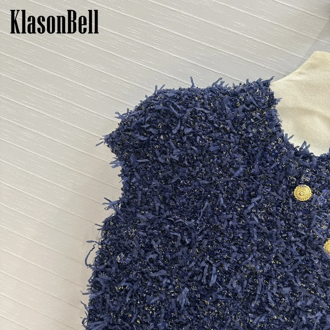 11.28 KlasonBell Шикарное элегантное яркое шелковое трикотажное платье с золотыми