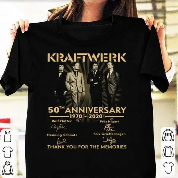 Рубашка Kraftwerk в честь 50-летия классическая черная унисекс S-4XL NE824 с длинными