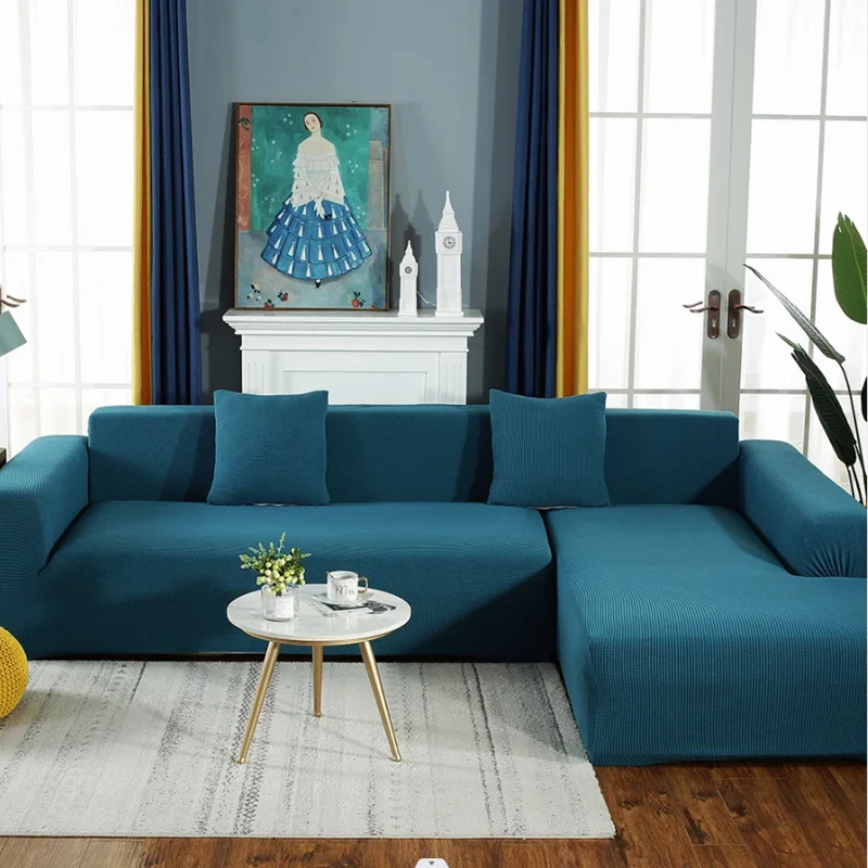 

Solid Sofa Cover for Living Room 1/2/3/4 Seater Sofa Cover Elastic L-Shaped Corner Sofa Cover Stretch Cover for Sofa