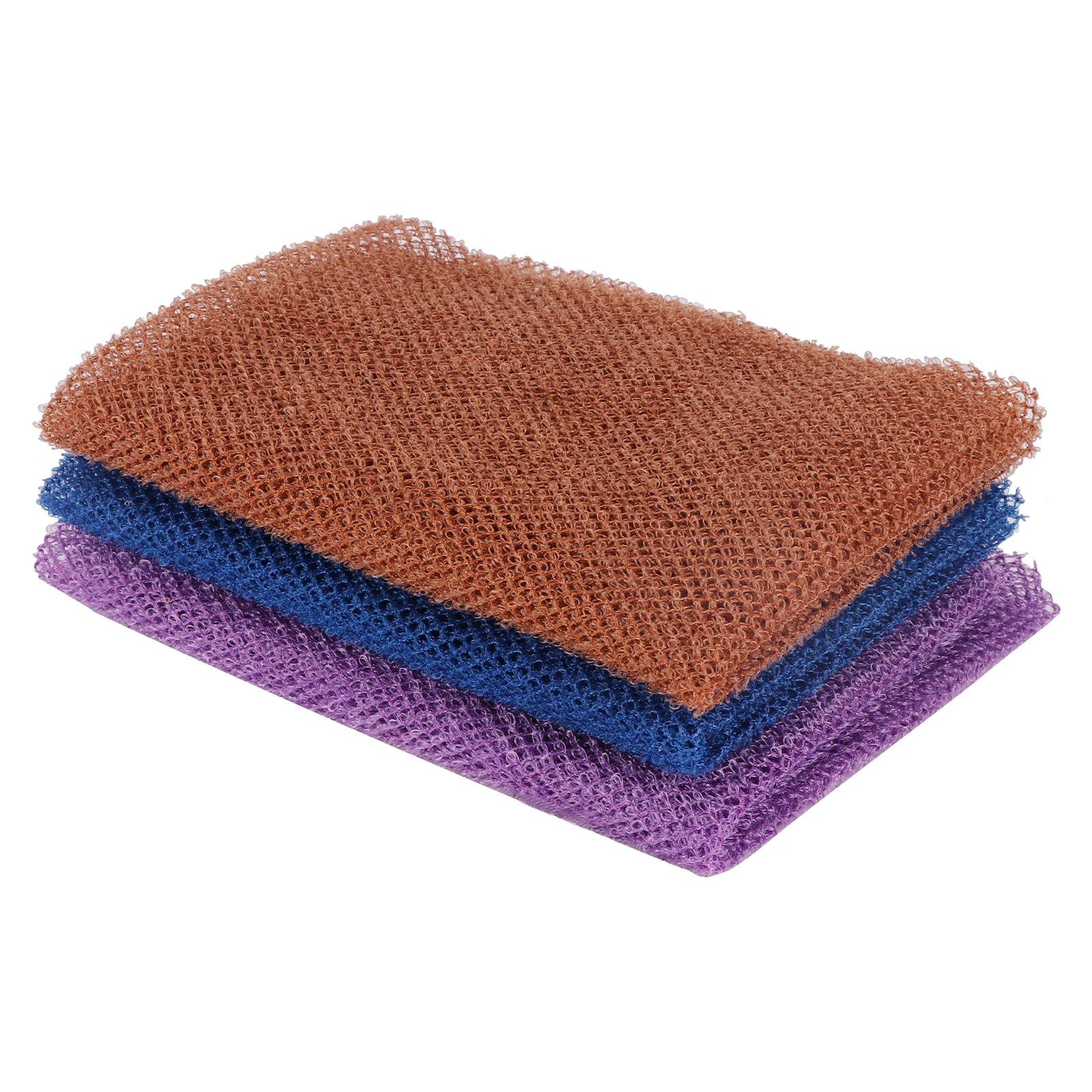 

3pcs Bath Sponge Cleaning Tool Back Fast Drying Skin Smoother Exfoliating Shower Scrubber Body Cleaner Travel Nylon Home Use