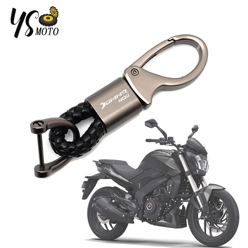 For Bajaj Dominar 400 Pulsar Dominar400 Accessories Motorcycle High Quality Braided Rope Keyring Metal Keychai