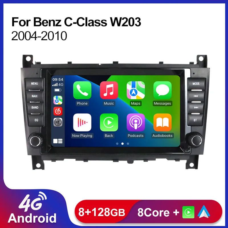 Автомобильный мультимедийный плеер Android 11 для Mercedes Benz C-Class W203 CLC 2004-2010 радио стерео