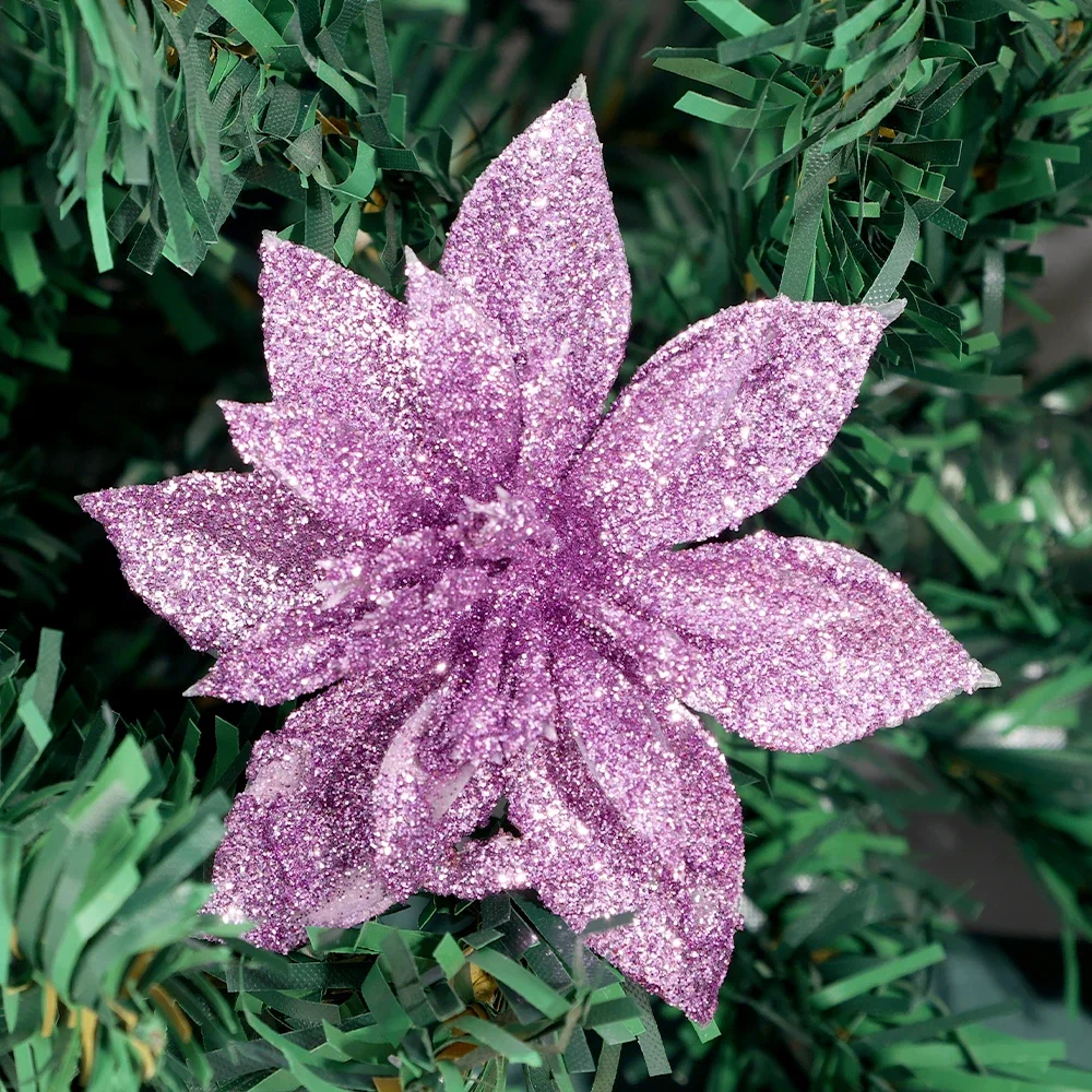 

Искусственные рождественские цветы для украшения елки