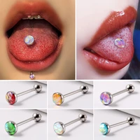 1pc anti allergy surgical steel tongue barbell piercings mermaid scales tongue barbell rings fashion piercing jewelry