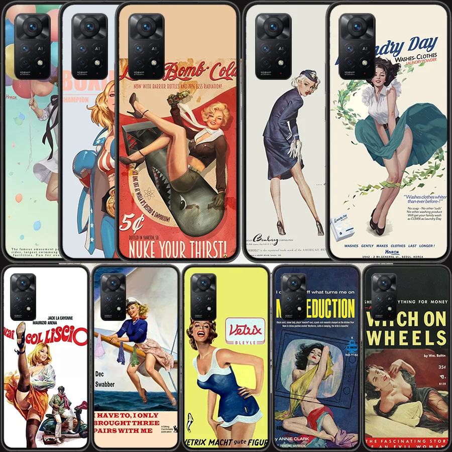 

Sexy beauty poster advertisement Phone Case For Xiaomi Redmi Note 11 Pro 11E 11S 4G 11T 10 10S 9 9S 9T 5G 8 8T 7 6 5 4 4X Cover