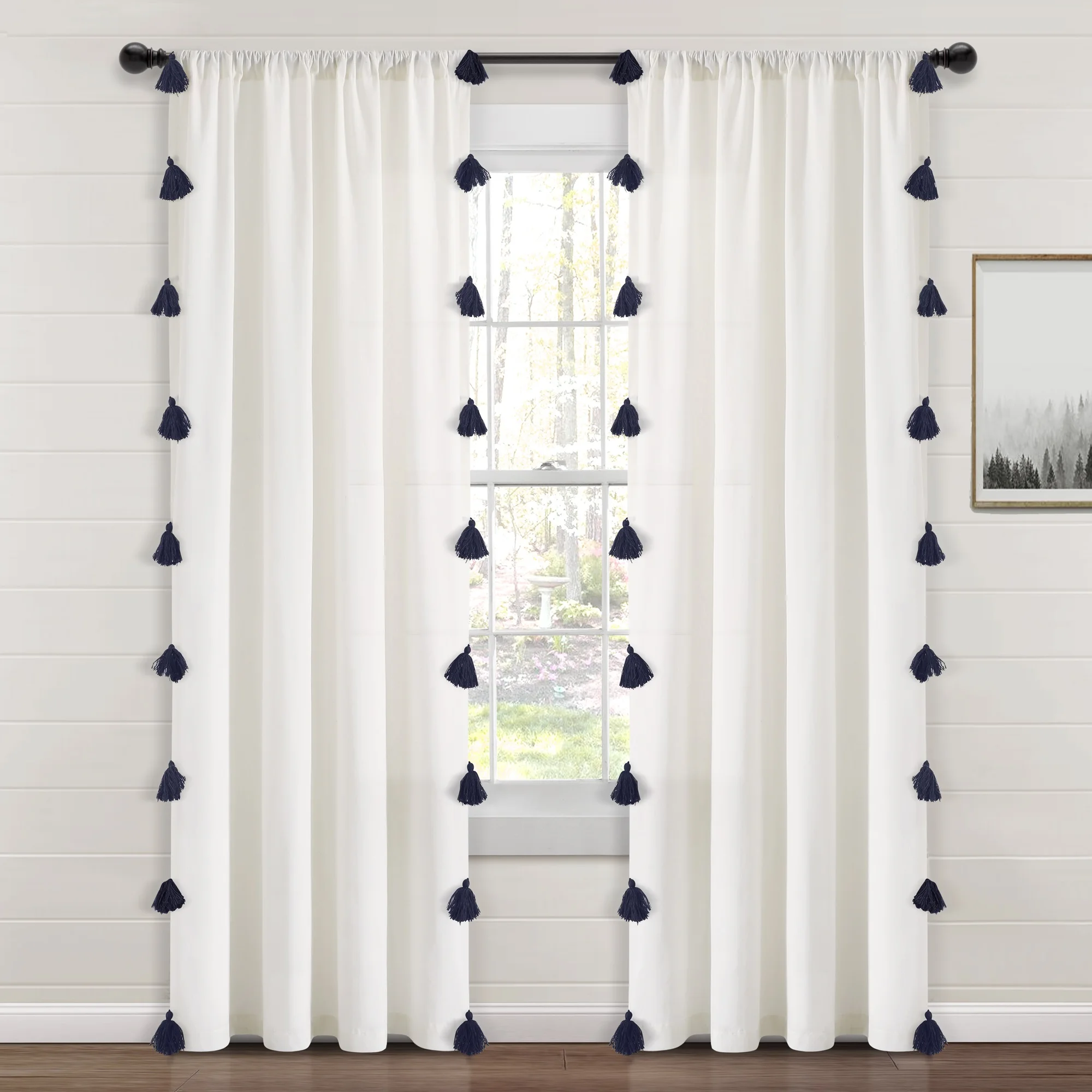 

Rod Pocket Sheer Curtain Panel, 52 in x 84 in