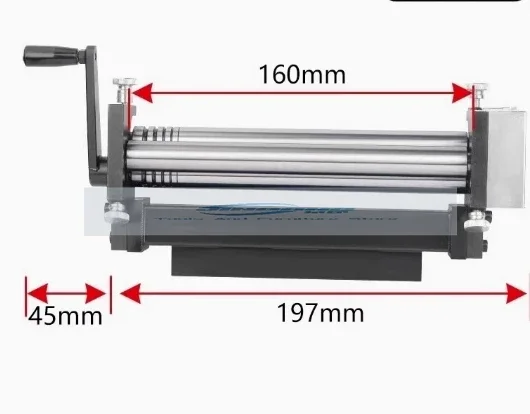 미니 수동 롤링 머 zik 시트 금속판 라릎드 튜브 핸드 크랭크 priv딩 Prid 롤러 직경 15mm priv더 RB160