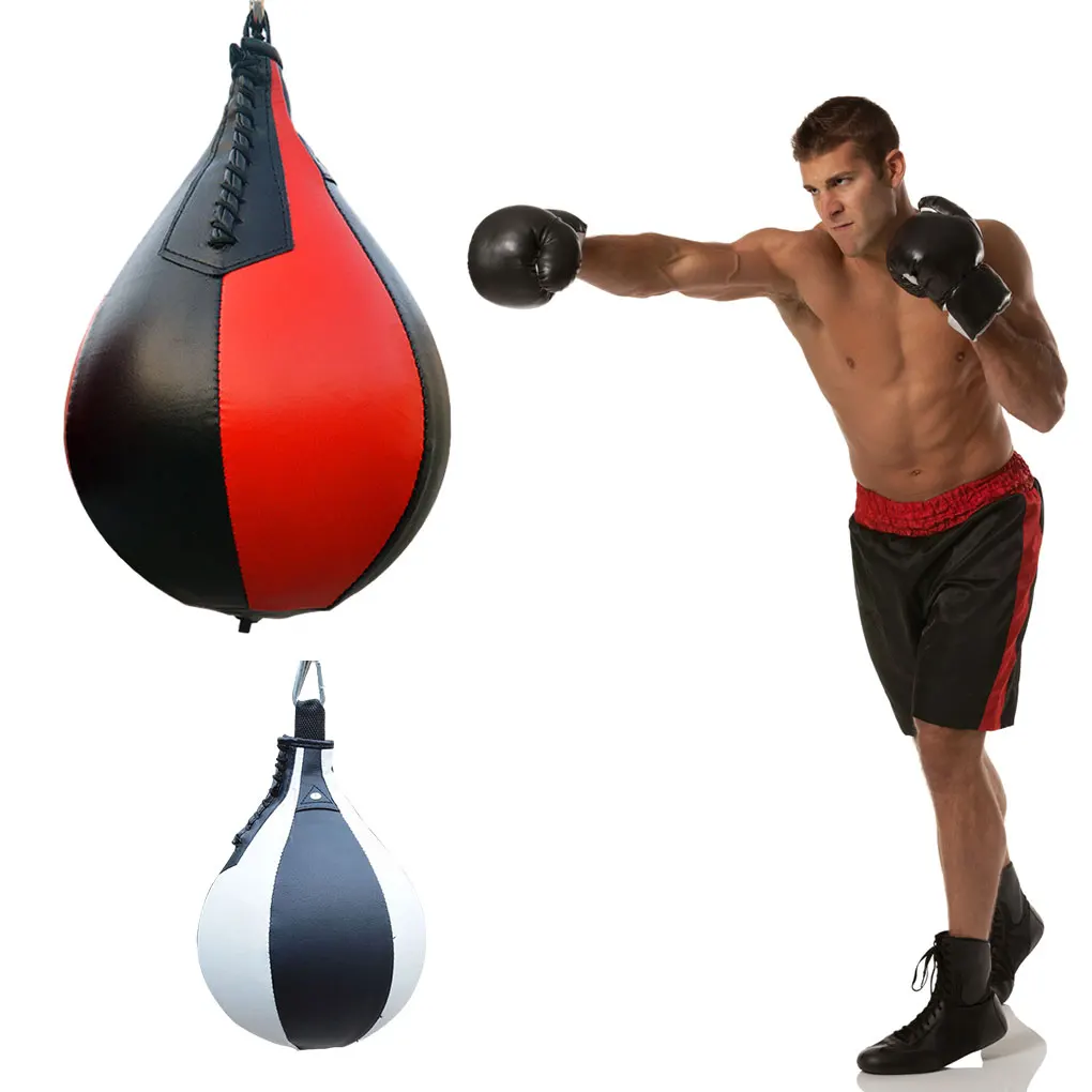 

Качественный ПВХ боксерский грушевидный боксерский мешок, надувной боксерский скоростной мешок, двухсторонний тренировочный мяч для тренировки реакции скорости