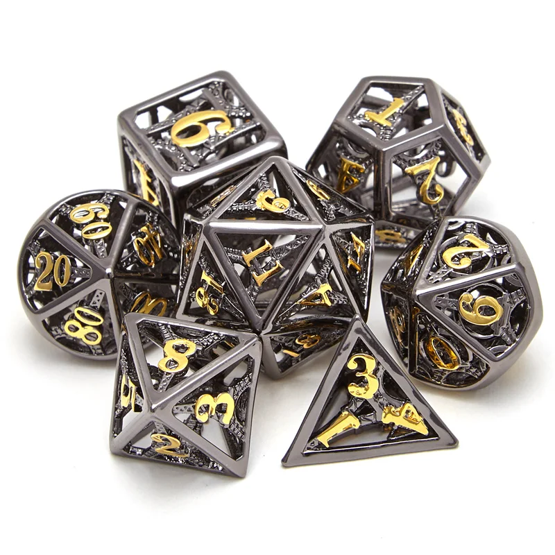 

DND Metal Dice is Used as Role-Playing RPG MTG Dice Games. Its Cool Multiaspect D&D Dice Suit Can Be Used as Gift