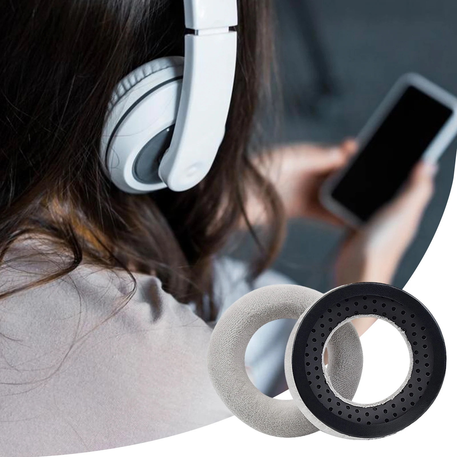 

Sponge Ear Pads Comfort Velour Replacement Ear Pads Leather Replacement Ear Cushion For Beyerdynamic DT770Pro/DT880Pro/DT990Pro