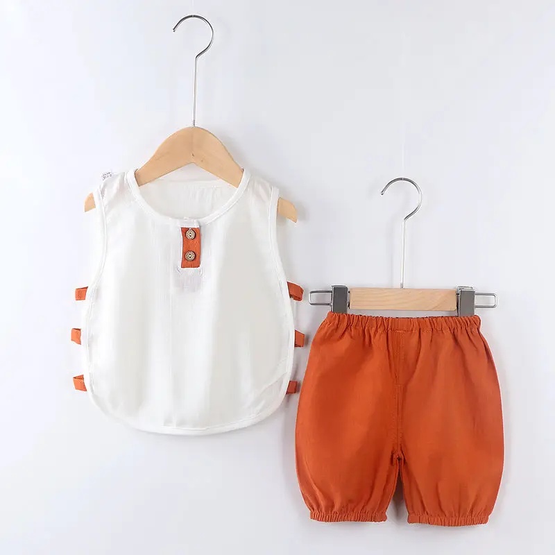 

[Cool/cool] children's summer clothes boy vest suit girl baby short-sleeved suit T-shirt bloomers baby boy clothes set