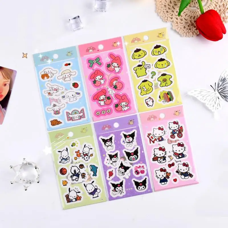 

Hellokittys Kawaii аниме Sanrio Pachacco наклейка мультфильм милый Kuromi сладкое Украшение Diy Руководство журнал наклейка подарок