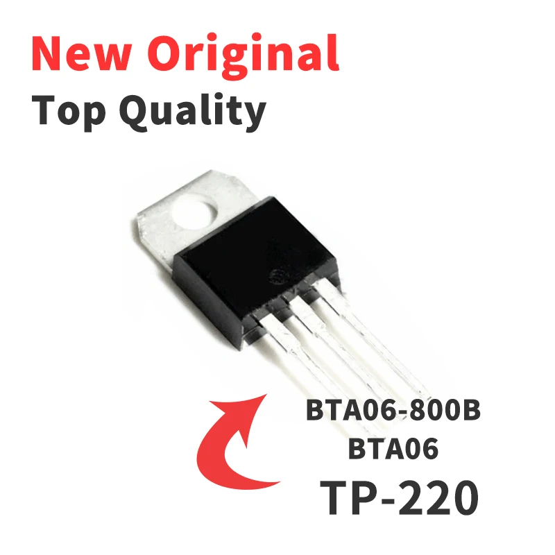 

10 шт BTA06-800B 6A 800V In-line TO-220 двунаправленный чип SCR IC абсолютно новый оригинальный