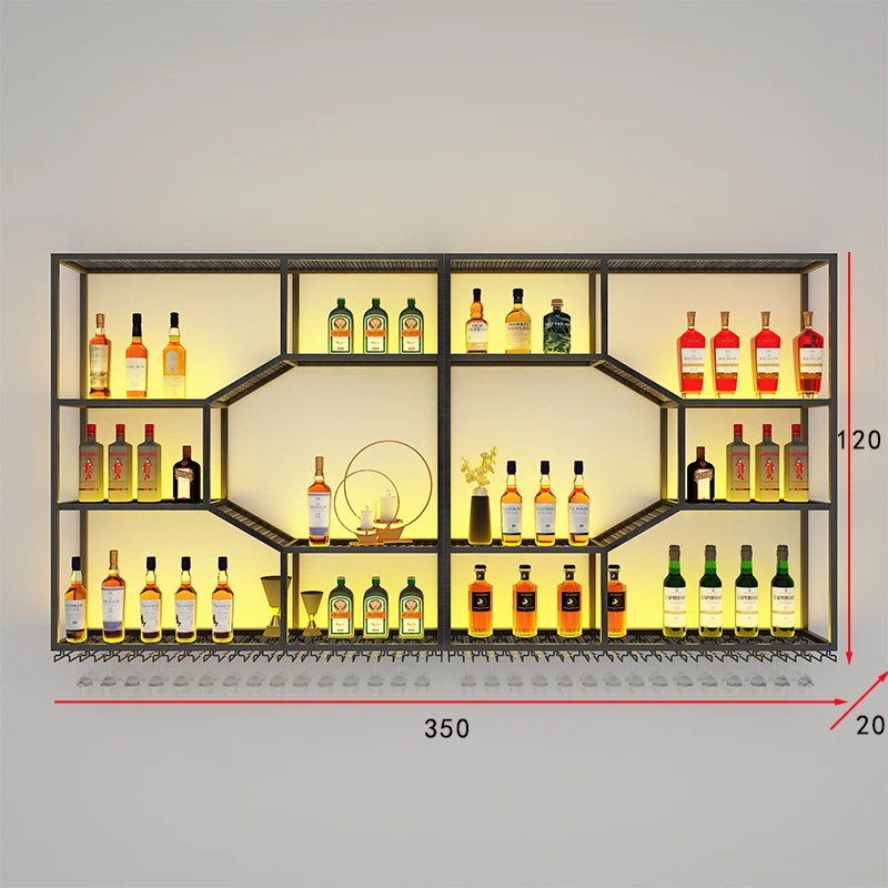 z uchwytem na whisky Szafka barowa Komercyjna Unikalna Nowoczesna Butelka Szafki wino Wiszące Odwrócony Cremalheira De Vinho Akcesoria barowe
