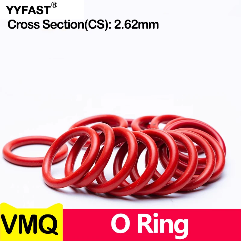 

Красные силиконовые уплотнительные кольца VMQ